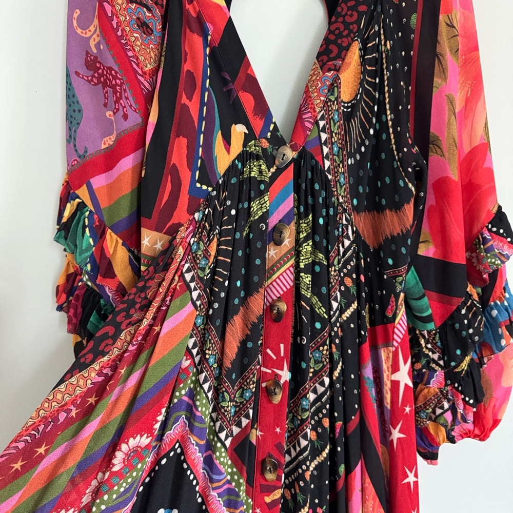 FARM Rio Colorful Patterned Maxi Dress